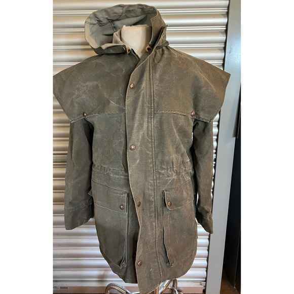 Outback Trading Company Other - Outback Trading Co Swagman Oilskin Jacket Olive Green Waxed Cotton Drover S 2102